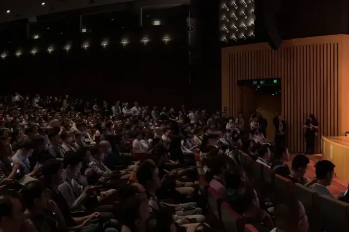 Ritesh Vajariya speaking in Hong Kong
