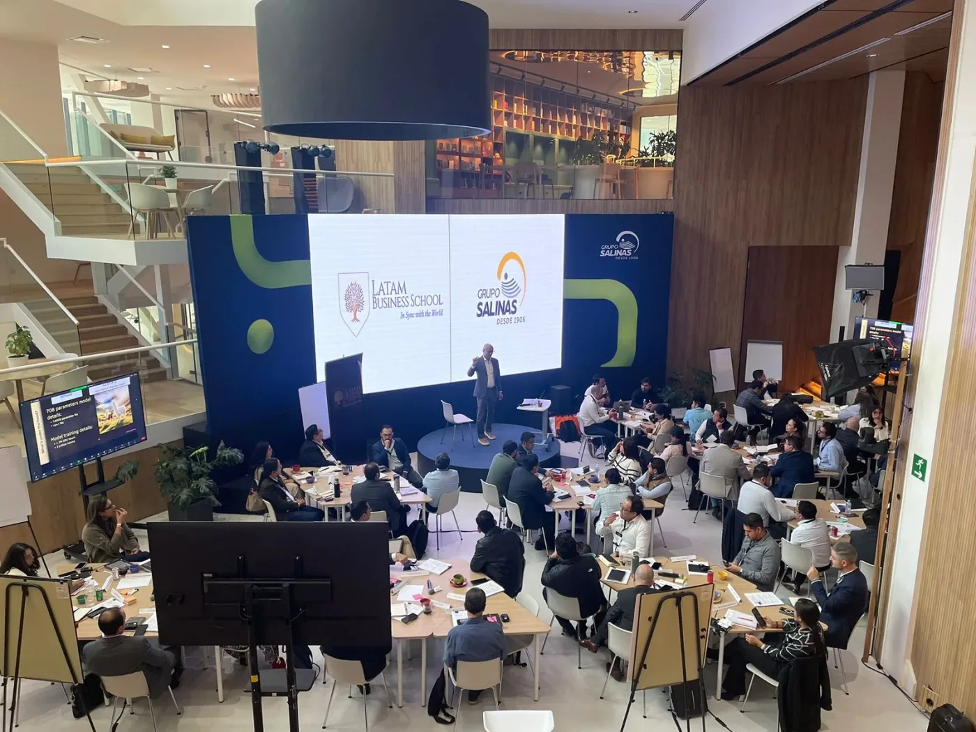 Ritesh Vajariya delivering an enterprise AI training cohort in Mexico City.